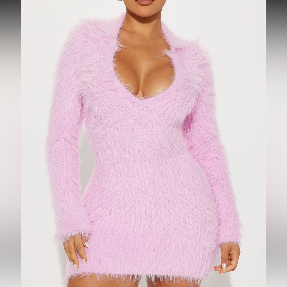 Fuzzy mini dress
